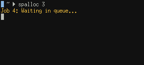 Animated GIF showing the typical execution of a spalloc call.